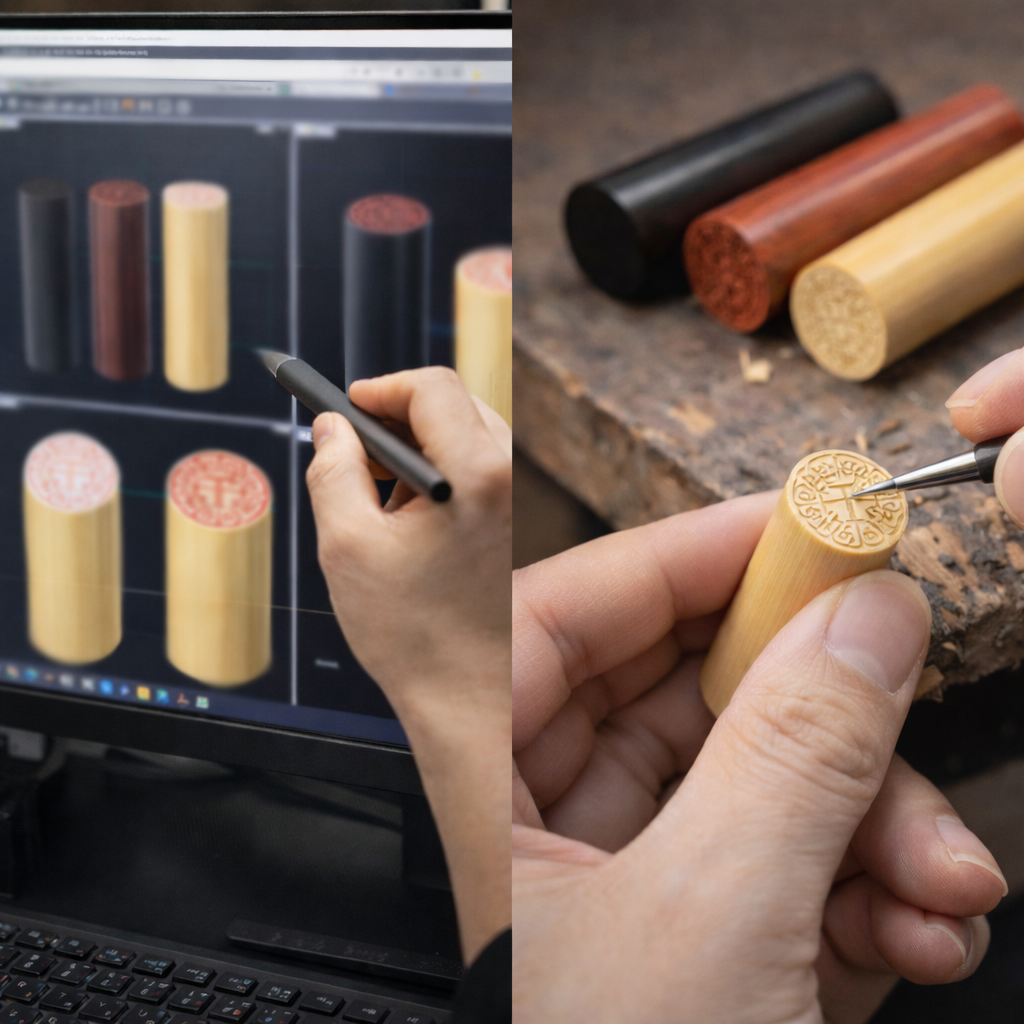 印鑑制作プロセス